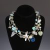 Multi-strand, a variety of gemstones, pearls, and charms